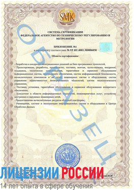 Образец сертификата соответствия (приложение) Солнечногорск Сертификат ISO 27001